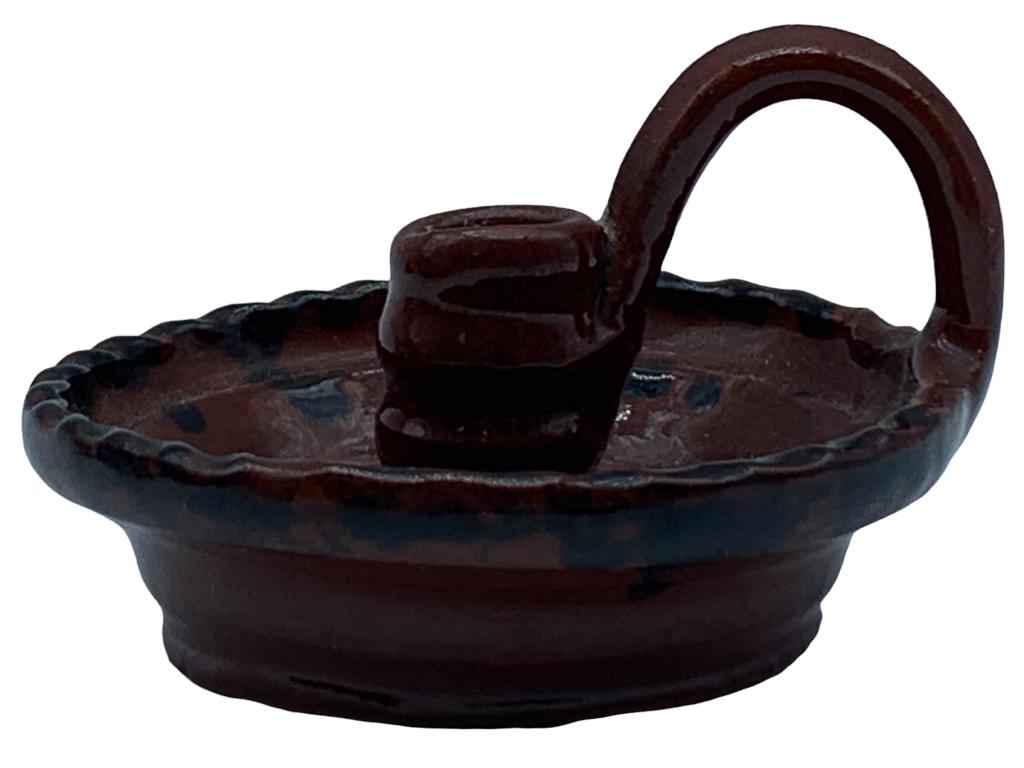 FOLTZ REDWARE 2.75" MINIATURE CANDLESTICK HOLDER (1 of 3)