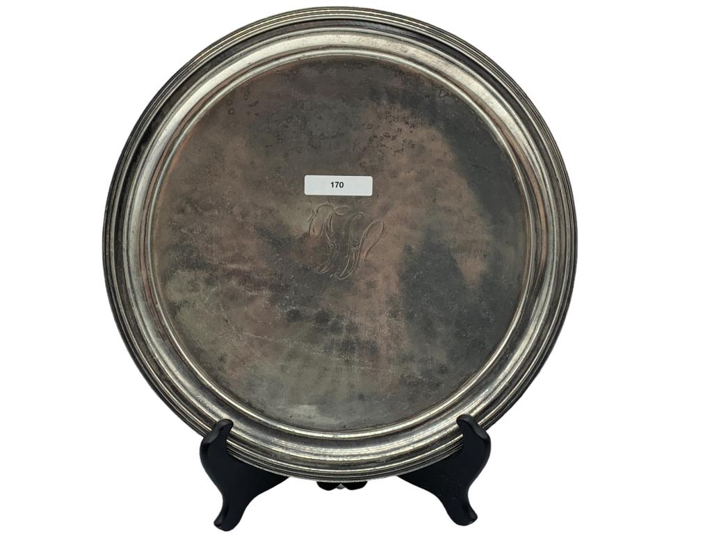 VTG S KIND & SON SILVERPLATE ROUND SERVING PLATTER (1 of 3)