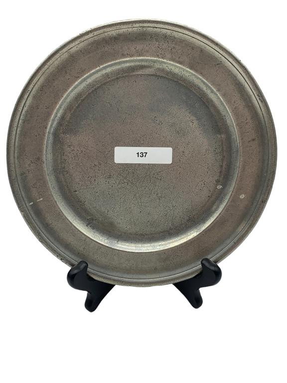 VTG BOARDMAN PEWTER 8" SMALL DEEP PLATE (1 of 3)