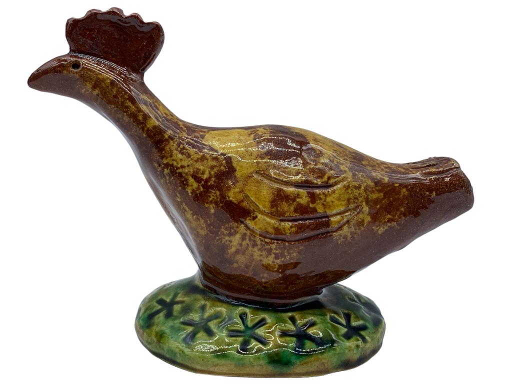 VTG SIGNED REDWARE GLAZED BIRD WHISTLE (1 of 3)