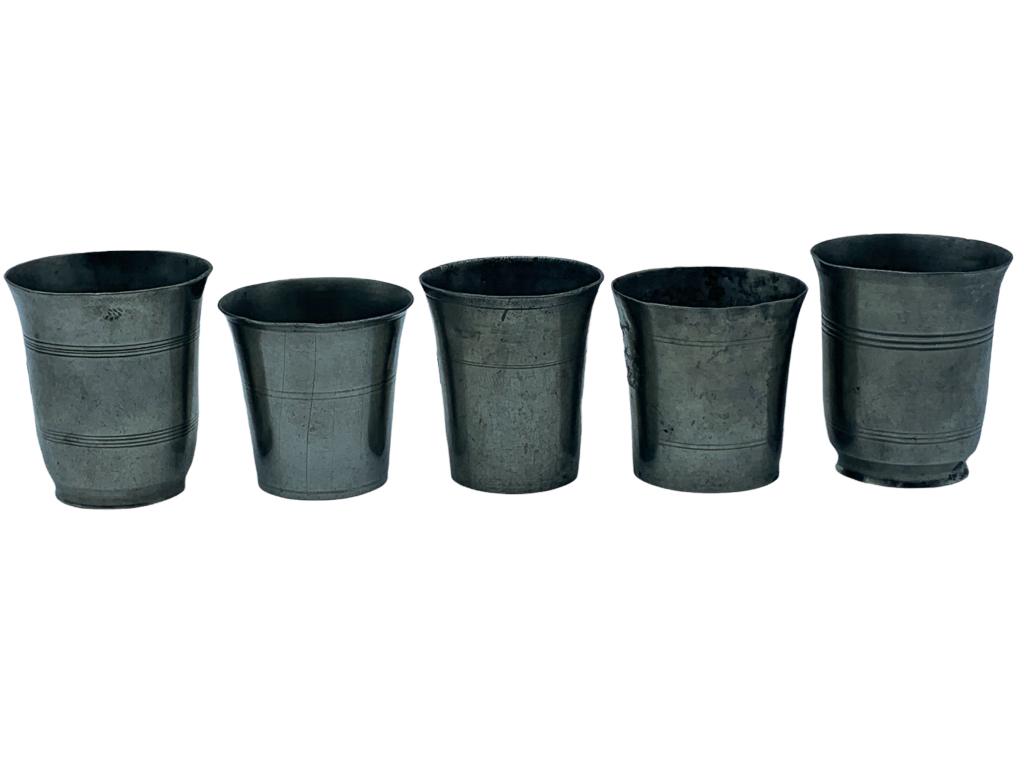 5 VTG ASSORTED PEWTER 1/2 PINT CANS (1 of 3)