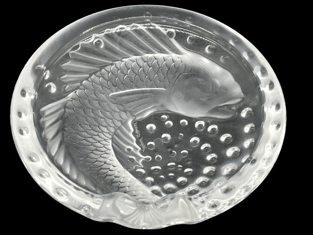 LALIQUE FRANCE CONCAERNEAU KOI FISH DISH (1 of 5)