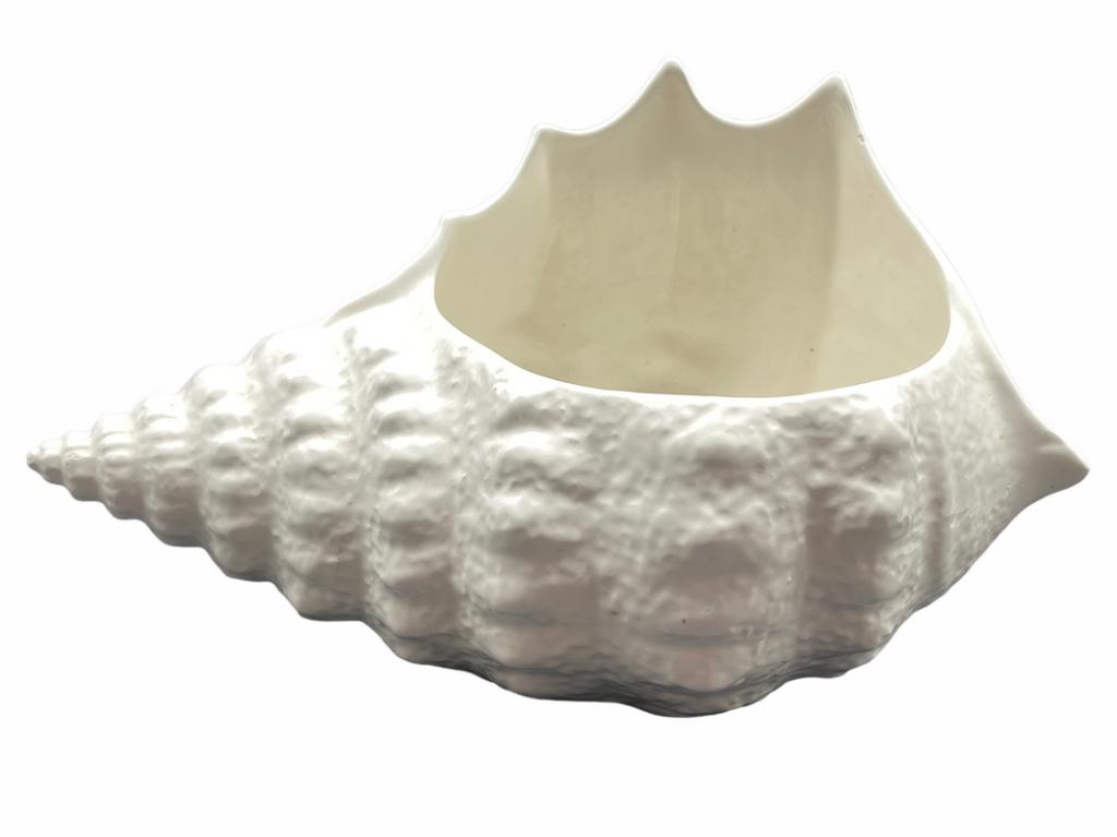 LARGE CERAMIC SHELL PLANTER OR VASE (1 of 4)
