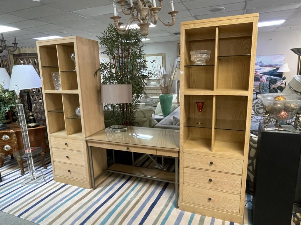 DREXEL STUDIO DESK & BOOKCASE DISPLAY SHELF SET (1 of 12)