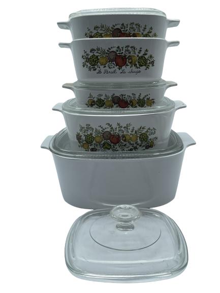 VTG CORNINGWARE  "SPICE OF LIFE" CASSEROLE DISHES (1 of 3)