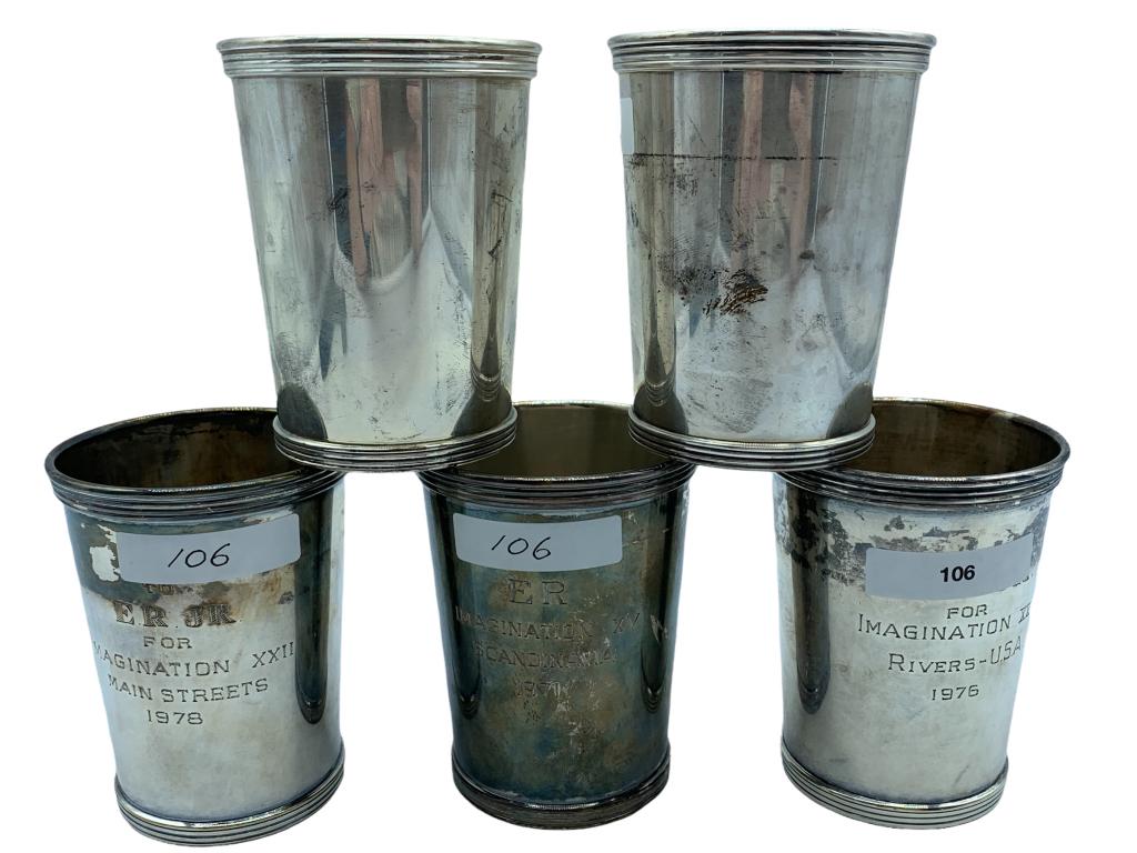 5 VINTAGE 632G STERLING SILVER  JULEP CUPS (1 of 8)