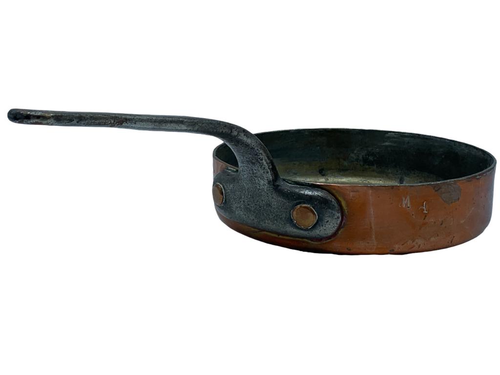 SOLID COPPER 8" SAUCE PAN WITH IRON HANDLE (1 of 5)