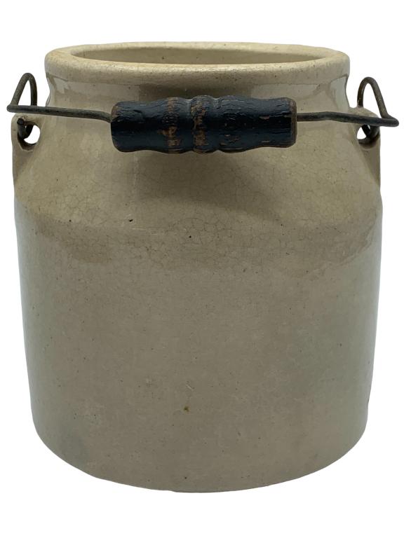 VTG STONEWARE CROCK 5" HIGH (1 of 4)