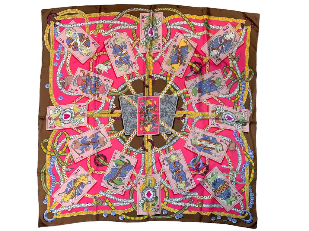 HERMES "DAME DE COEUR" BY PIERRE MARIE SILK SCARF (1 of 3)