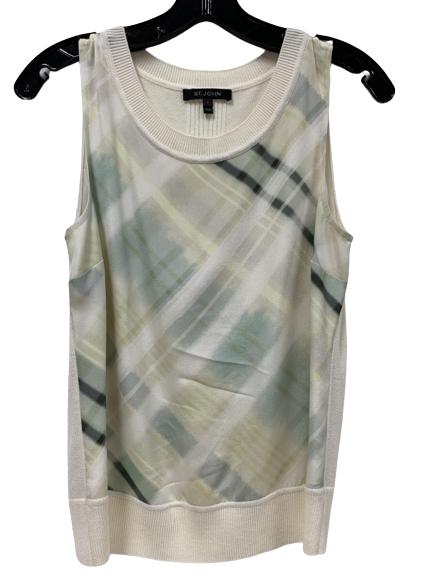 ST JOHN SLEEVELESS TANK GREEN PLAID (1 of 3)