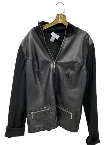 VIA COVDOTTI XL BLACK  LEATHER JACKET (1 of 3)