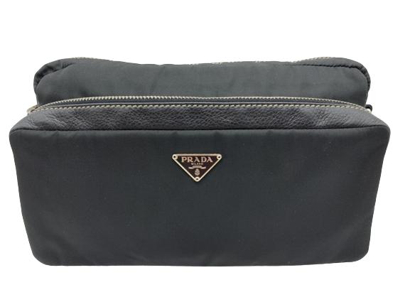 PRADA BLACK SMALL FRONT POCKET CROSSBODY (1 of 3)