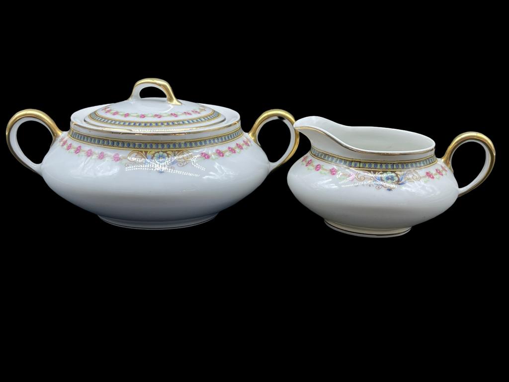 L. BERNARDAUD LIMOGES SUGAR AND CREAMER: L. BERNARDAUD LIMOGES FRANCE SUGAR AND CREAMER -VERY GOOD PREOWNED CONDITION THIRD PARTY SHIPPING REQUIRED ON ALL ITEMS. A list of shippers can be found in our Shipping Policy and in our Terms & C