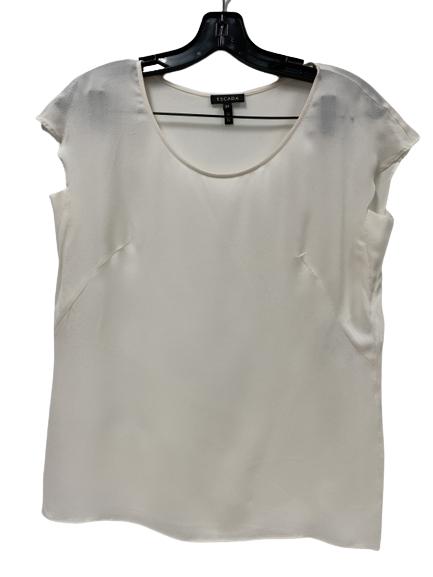 ESCADA WHITE SZ 34 SLEEVELESS BLOUSE: ESCADA WHITE SZ 34 SLEEVELESS BLOUSE