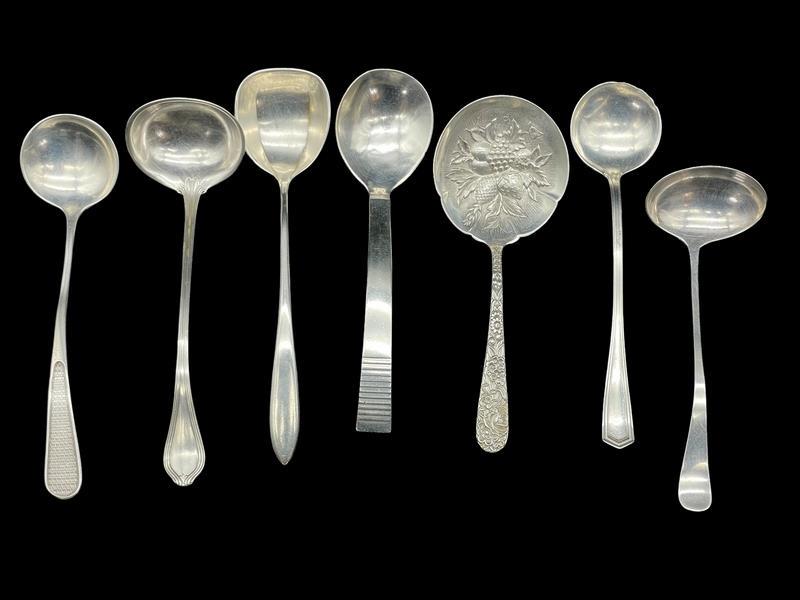 LOT OF 7 STERLING SILVER SPOONS 181 G (1 of 10)