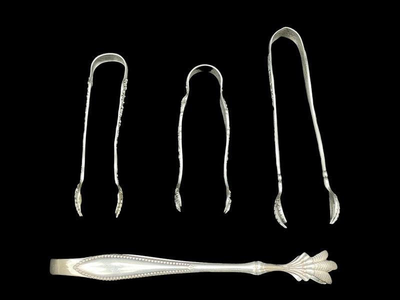 SET OF 4 STERLING SILVER SUGAR TONGS 62.6 GRAMS (1 of 8)