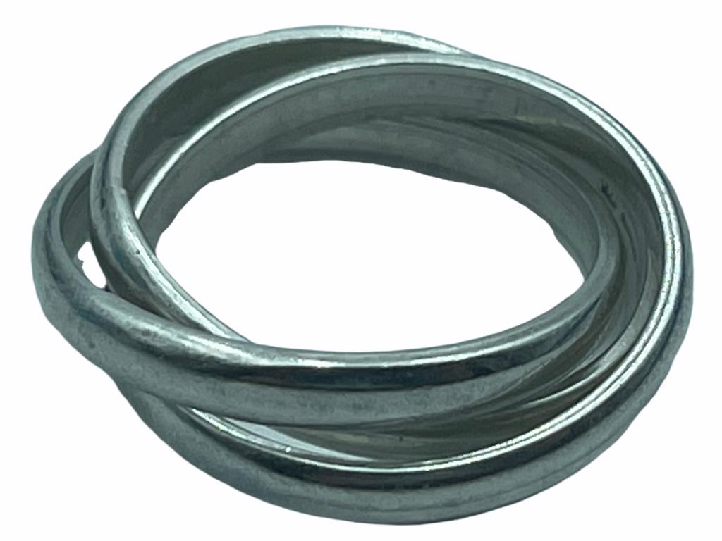 CARTIER STYLE TRINITY STERLING RING SZ 6: CARTIER STYLE TRINITY STERLING RING SZ 6