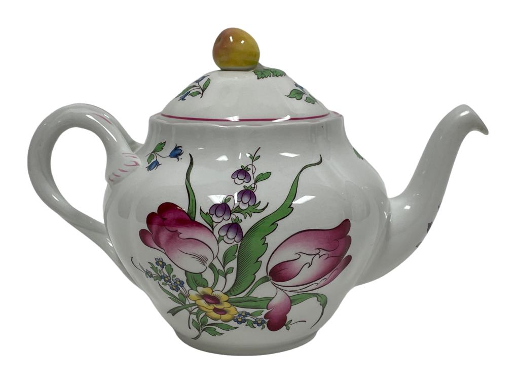 VINTAGE K&G LUNEVILLE FRANCE CENTRAL ROSE TEA POT: VINTAGE K&G LUNEVILLE FRANCE CENTRAL ROSE TEA POT | OLD STRAUSBERG KELLER AND GUERIN EARTHENWARE 1 OF 2 SIMILAR-PRE OWNED CONDITION-DP7822 THIRD PARTY SHIPPING REQUIRED ON ALL ITEMS. A list of shipper