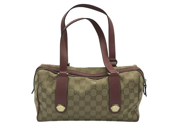 GUCCI CHARMY BOSTON MONOGRAMMED CAMVAS HANDBAG (1 of 3)