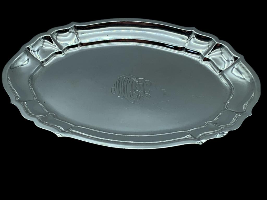 VTG GORHAM STERLING SILVER SCALLOPED EDGE TRAY (1 of 6)