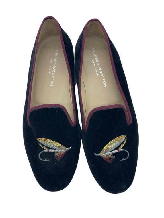 PAIR OF STUBBS AND WOOTTON PALM BEACH LOAFERS: PAIR OF STUBBS AND WOOTTON PALM BEACH LOAFERS -SIZE 10