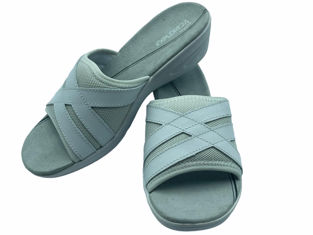 PAIR OF EXPLORE24 FASION MULES SZ 7 1/2: PAIR OF EXPLORE24 FASION MULES SZ 7 1/2