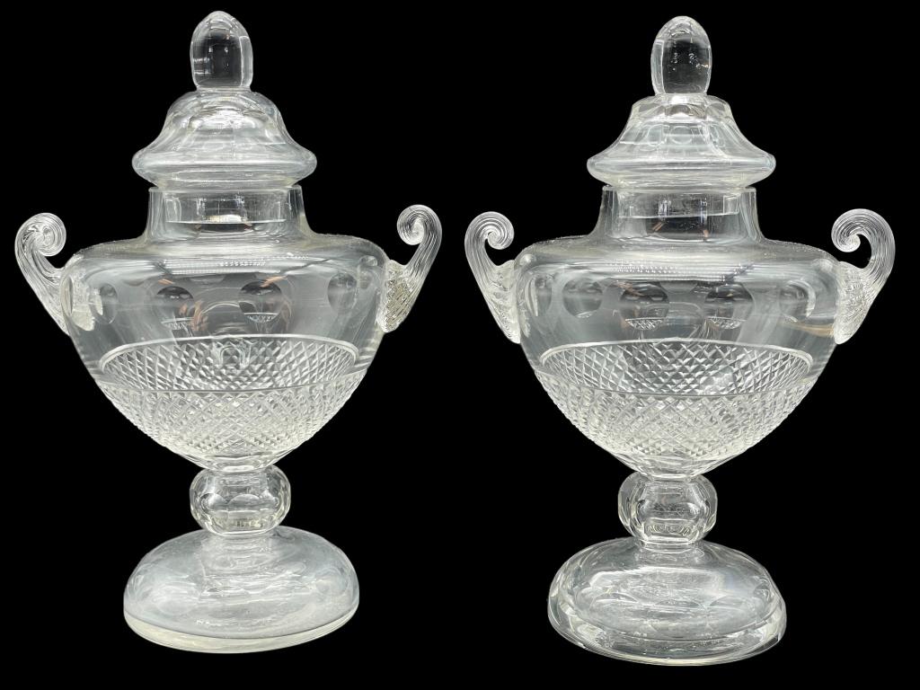 VTG COVERED CANDY DISHES: -VTG COVERED CANDY DISHES -2 DISHES JR 7/18