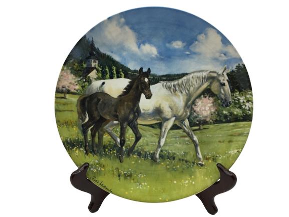VTG SPODE 1988 'THE AUSTRIAN LIPIZZANER' PLATE 8": VTG SPODE 1988 'THE AUSTRIAN LIPIZZANER' PLATE 8"