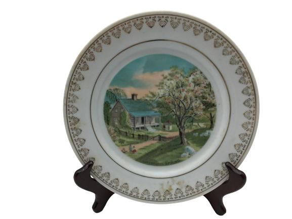 VTG COURIER & IVES "SUMMER' 7" PLATE: VTG COURIER & IVES "SUMMER' 7" PLATE
