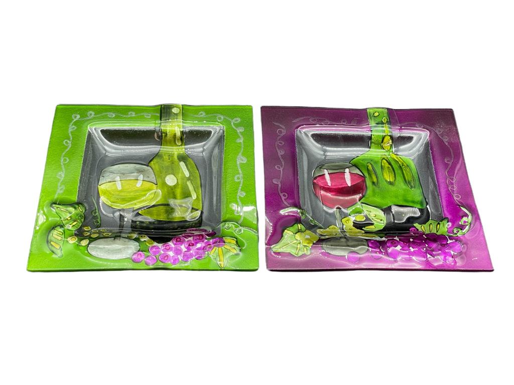 VTG WINE BOTTLE COASTERS: -VTG WINE BOTTLE COASTERS -SET OF 2-JR 7/20