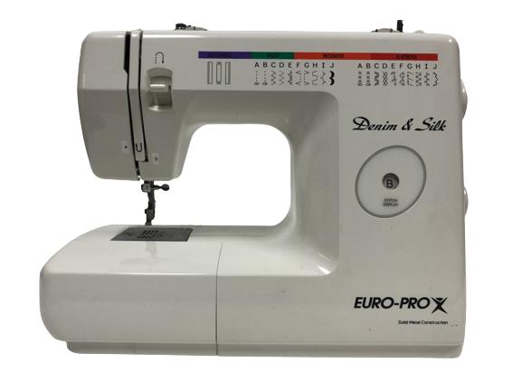 EURO-PRO DENIM & SILK 38 STITCH SEWING MACHINE: EURO-PRO DENIM & SILK 38 STITCH SEWING MACHINE -GOOD WORKING CONDITION-SOLID METAL CONSTRUCTION