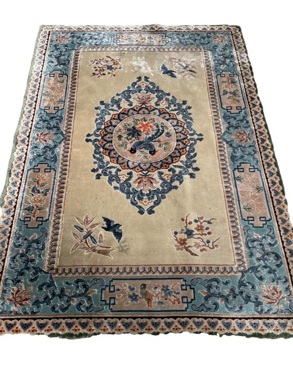 VTG AREA RUG 74": -VTG AREA RUG -74" x 48" -PRE OWNED CONDITION-JR 7/22