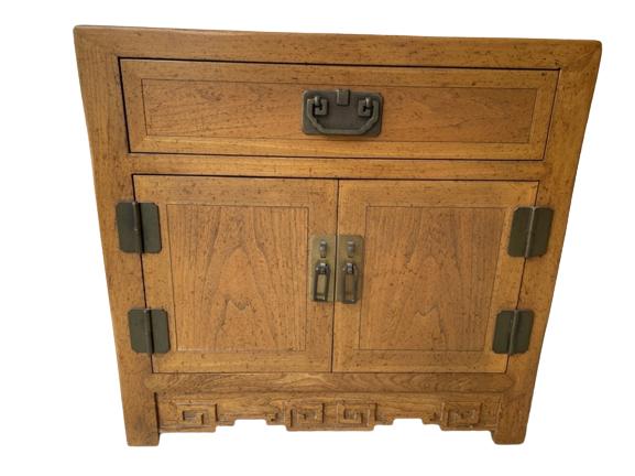 BAKER FURNITURE CAMPAIGN STYLE NIGHT STAND CABINET (1 of 3)