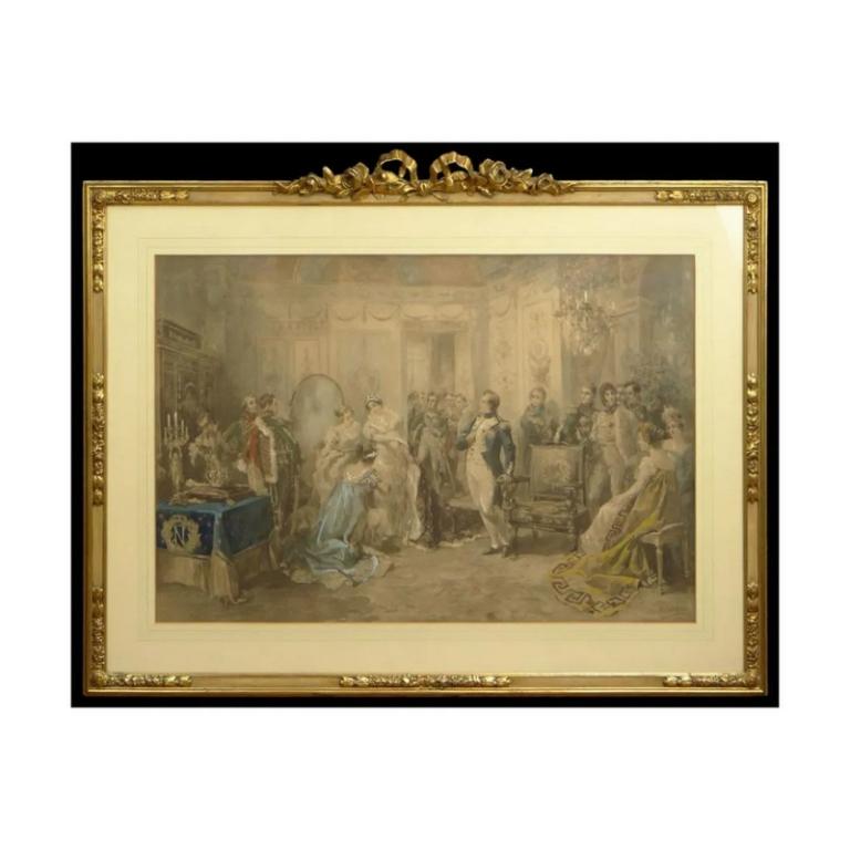 PAREDES "NAPOLEAN" LITHOGRAPH IN GILT FRAME 30" (1 of 4)