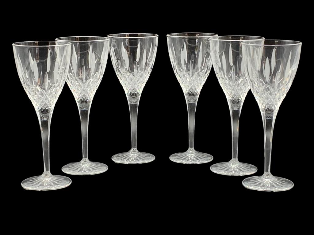 KILLARNEY CRYSTAL STEMMED WINE GLASSES: -KILLARNEY CRYSTAL STEMMED WINE GLASSES-SET OF 6-JR 7/28 THIRD PARTY SHIPPING OR LOCAL PICKUP REQUIRED ON ALL ITEMS. A list of shippers can be found in our Shipping Policy and in our Terms & Condi
