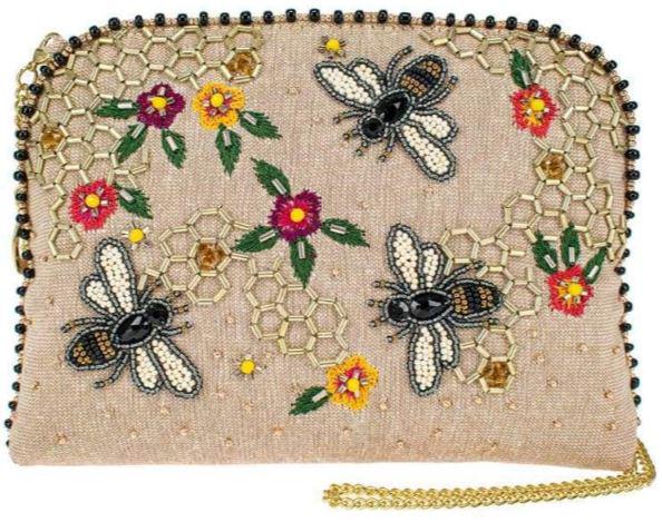 NEW! MARY FRANCES "BEE KIND" CROSSBODY MAKEUP BAG (1 of 3)