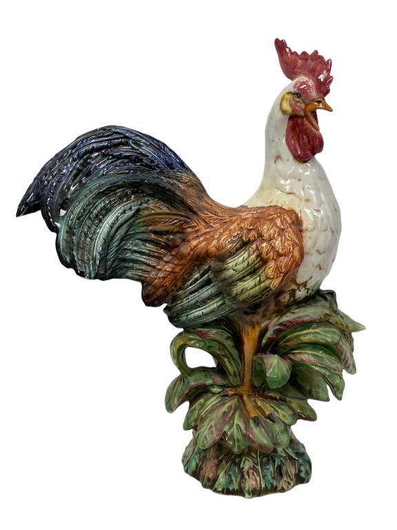 LARGE HAND PAINTED CERAMIC KITCHEN ROOSTER (1 of 4)