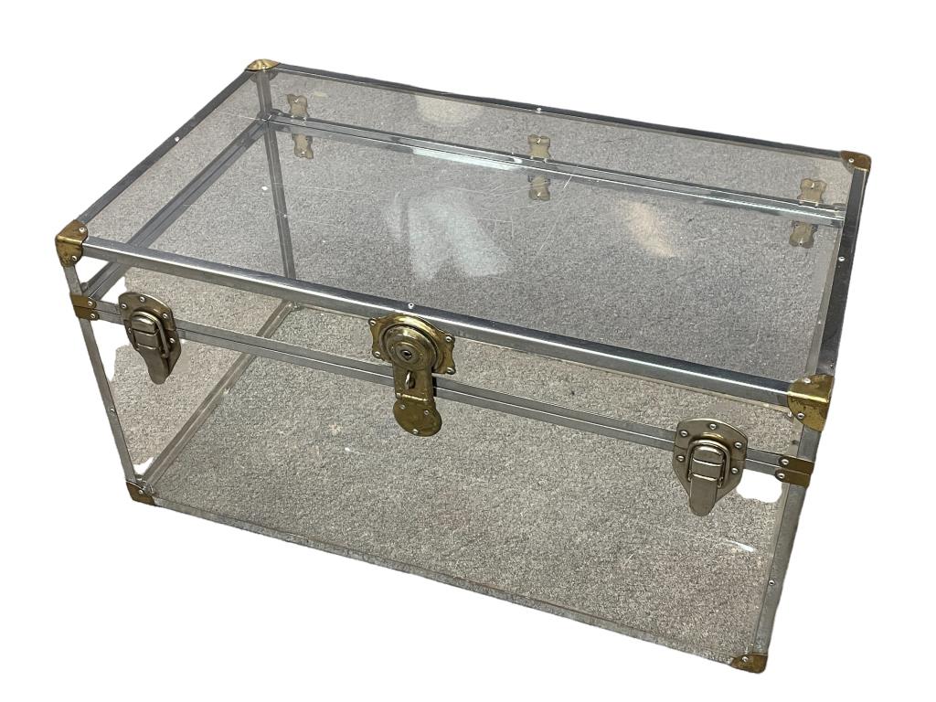 MID MOD STYLE LUCITE STEAMER TRUNK (1 of 1)