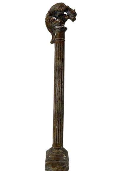 VINTAGE PLASTER GARGOYLE COLUMN CANDLE HOLDER 50" (1 of 2)