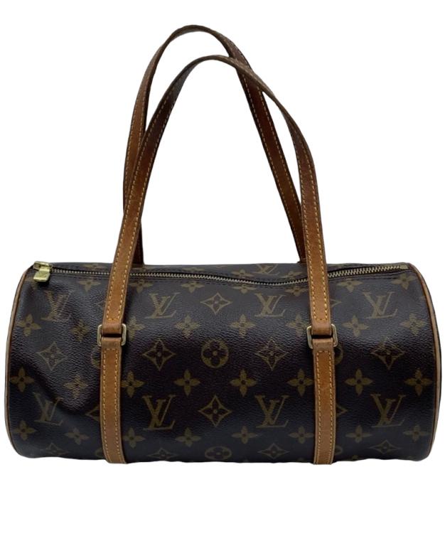 LOUIS VUITTON HANDBAG PAPILLON: Louis Vuitton Handbag Papillon30BrownCoated CanvasMonogram CanvasVachettaGolden Brass30*15*15cmSP1013 (November 2003) - AAR4685All bags have been authenticated-BOX 5 THIRD PARTY SHIPPING OR LOCAL PICK