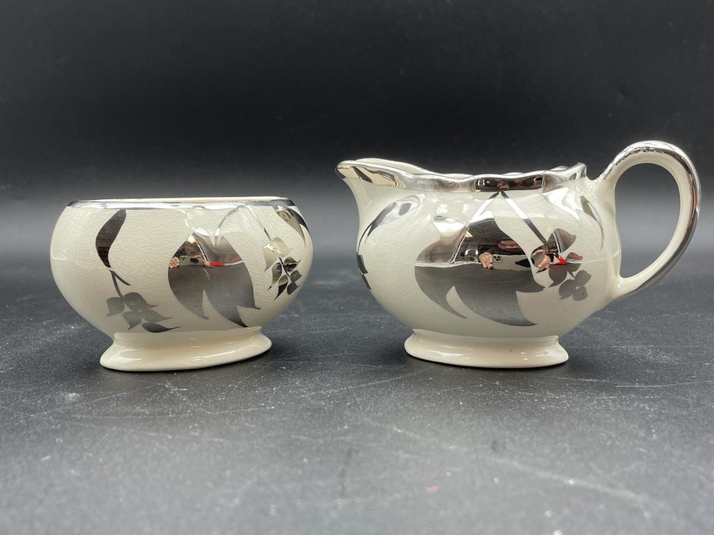 VINTAGE SANDLAND WARE CREAMER & SUGAR BOWL SET (1 of 6)
