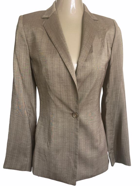 ANNE KLEIN BROWN JACKET BLAZER SZ 4: ANNE KLEIN BROWN JACKET BLAZER SZ 4