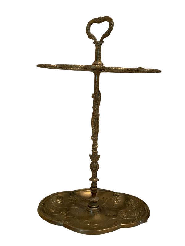 VINTAGE BRASS SERPENT SNAKE UMBRELLA / CANE HOLDER (1 of 4)