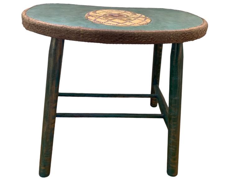 VINTAGE FRENCH VICTORIAN ANTIQUE STYLE STOOL 21" (1 of 4)