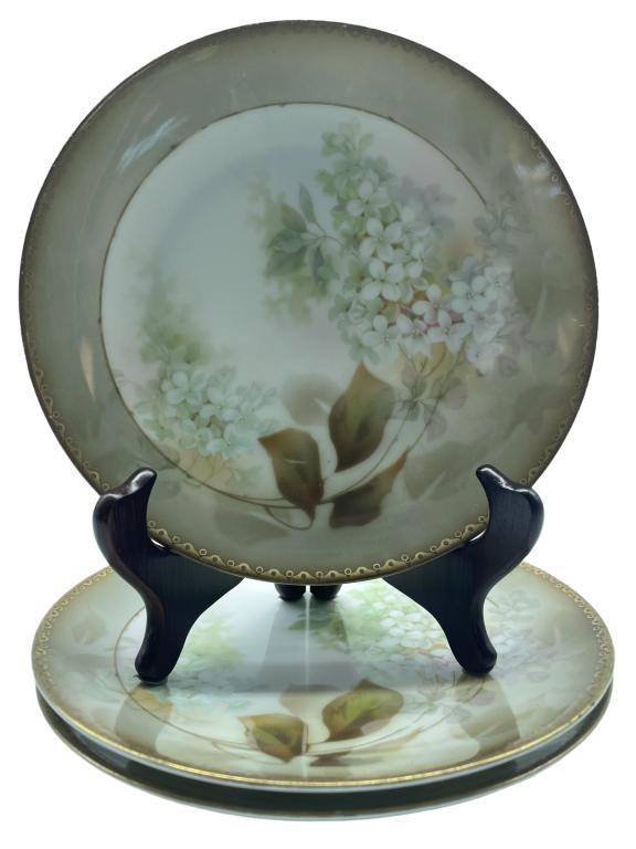 VTG R.S GERMANY FLORAL HAND PAINTED DESSERT PLATES (1 of 3)