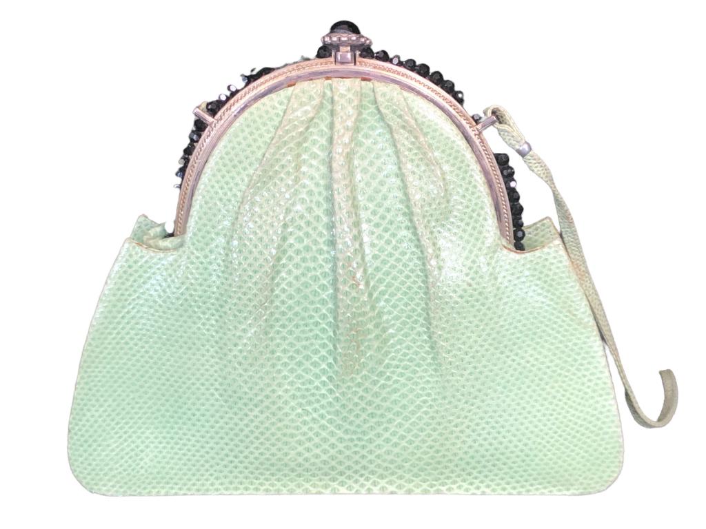 VINTAGE LA JEUNESSE PASTEL GREEN CLUTCH (1 of 9)