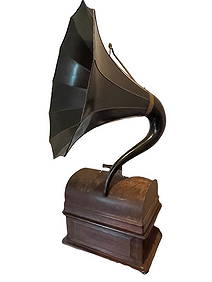 ANTIQUE EDISON CYLINDER PHONOGRAPH WITH HORN 26" (1 of 12)