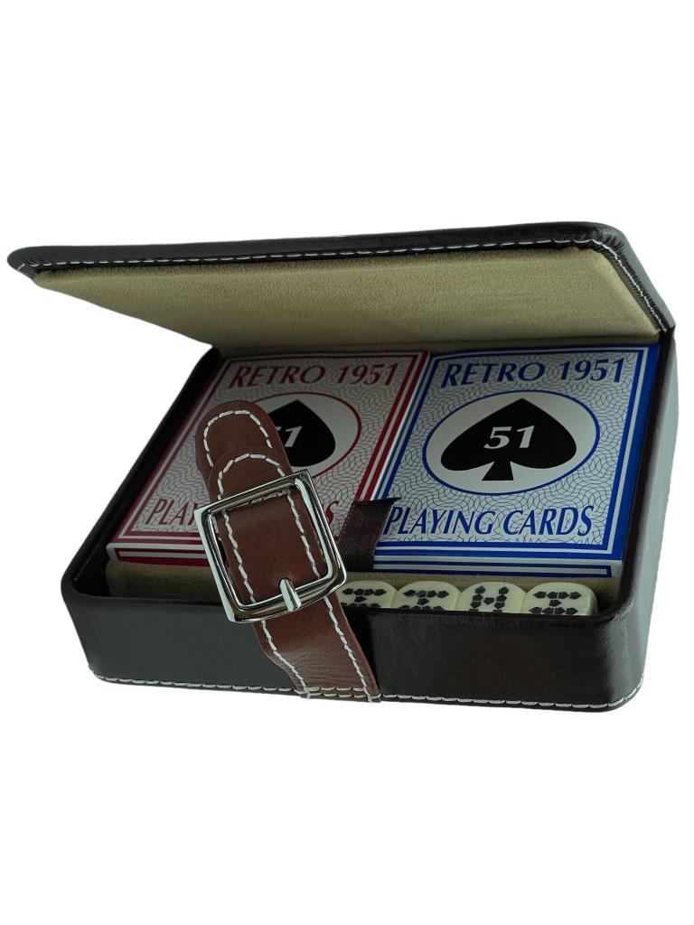 'RETRO 1951' POKER DICE GAME SET AND CASE (1 of 4)