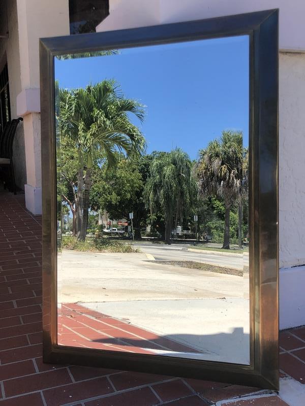 VINTAGE LABARGE BRASS MIRROR 41.5" (1 of 4)