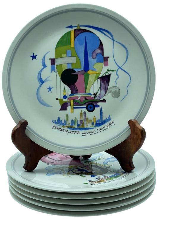 VILLEROY & BOCH PORCELAINE LA BALLON 6 PLATE SET (1 of 8)